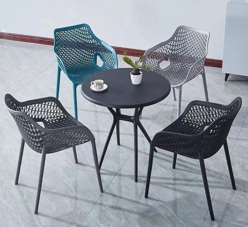 Supplier Portable Modern Plastic Dining Chair with Backrest and Armrests Suitable for Indoor Outdoor Cafe Restaurant Home Garden,Modern Dining Chairs , Backrest Modern Dining Chairs , Comfortable Backrest Modern Dining Chairs