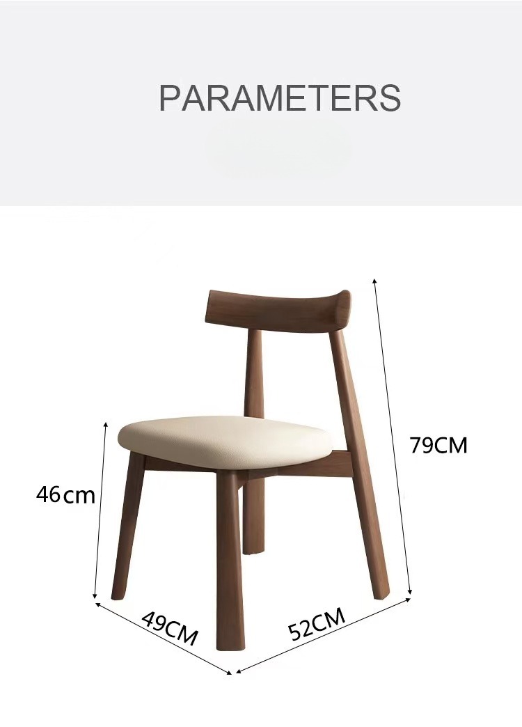 Wooden Chair , Study Wooden Chair , Study Wooden Chair for Study Room,EaseNeat Space Saving Dining Chair Modern Solid Wood Construction Wooden Backrest Chair Commercial Furniture for Coffee Shop