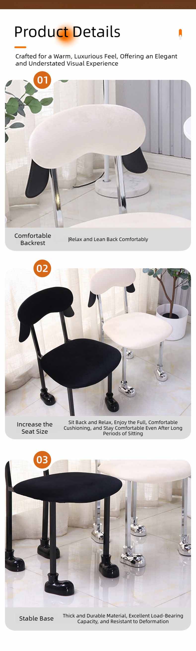 Dining Chair,Living Room Chairs,Hotel Dining Chairs Wholesale Vintage Sheep Dining Chair With Designer Backrest for Balcony and Living Room Use