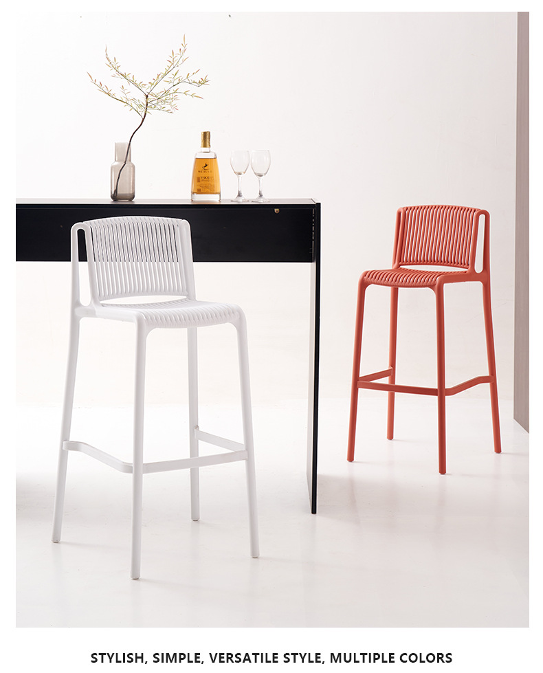 High Quality Stackable Counter Height Plastic Furniture for Home Bar Dining Outdoor Living Room for Modern Hotels Restaurants,White Counter Stools , Plastic White Counter Stools , Simple Plastic White Counter Stools
