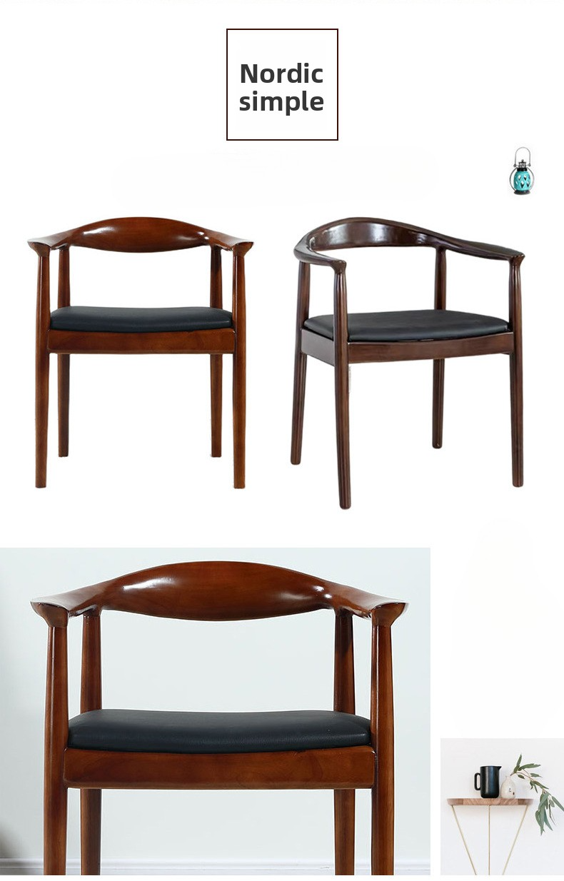 Wood Dining Chairs,Natural Dining Chairs,Wood Outdoor Dining Chairs EaseNeat Wholesale Dining Room Furniture Modern Simple Wood Dining Chairs Leather Living Room Cafe Chair