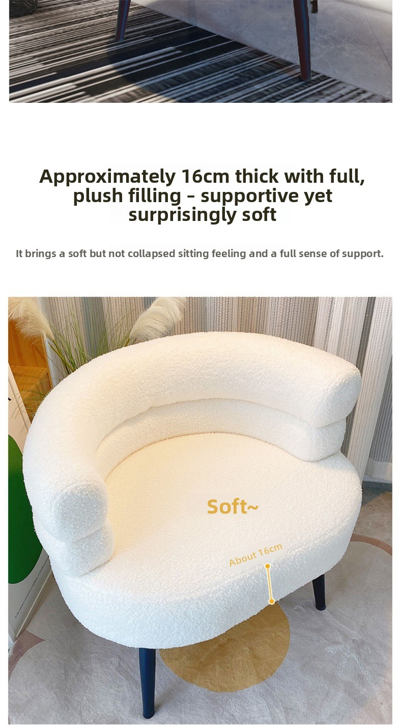 Lamb Wool Fabric Chairs,Woolen Blend Cloth Chairs,Living Room Chairs Manufacturer Luxury Cheap Nordic Modern Hot Sales Lamb Wool Fabric Living Room Chairs Metal Leg Lazy Sofa Home Bedroom Leisure