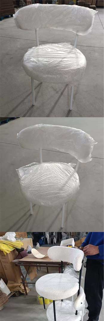 Woolen Blend Cloth Chairs,Living Room Chairs,Hotel Dining Chairs Supplier Nordic Modern Household Light Luxury Woolen Blend Cloth Dining Chairs Comfortable Cushion with Back Living Room Hotel