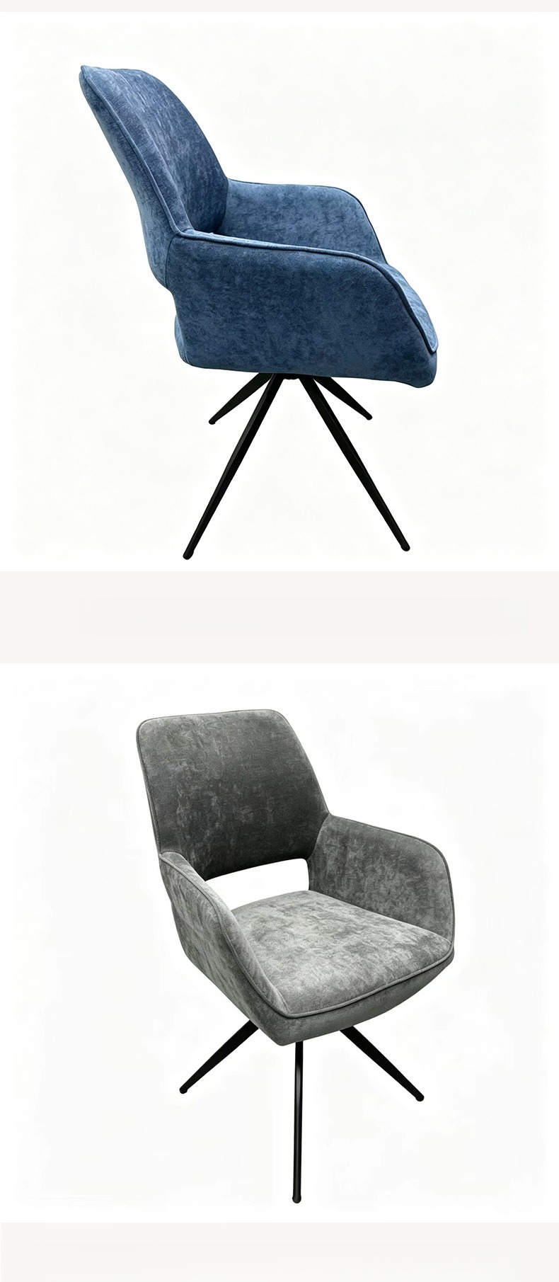 Dining Chair,Velvet Dining Chairs Set Of 4,Metal Dining Chairs Supplier Simple Fabric Dining Chair With Tufted Back and Metal Cone Legs for Living Room