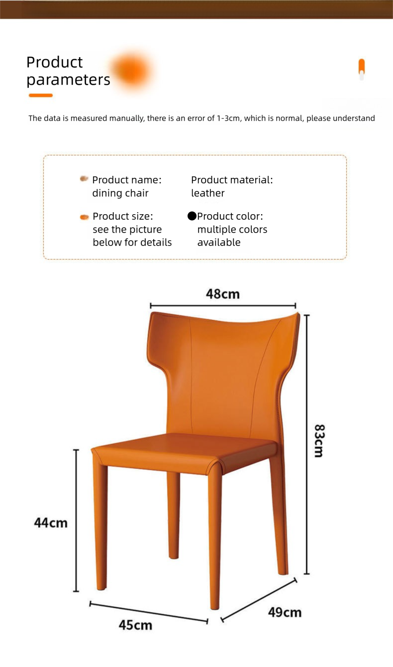 Dining Chairs,Leather Seat Dining Chairs,Modern Leather Dining Chairs Manufacturer Modern Luxury High Backrest Kitchen Hotel Leather Dining Chairs
