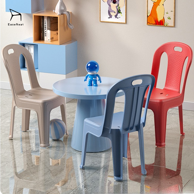 Plastic Chairs,Lifetime Plastic Chairs,Polypropylene Dining Chairs EaseNeat Manufacturer Price High Quality Stacked Color Thick Plastic Chairs Outdoor Garden Restaurant Children Home Chair Modern