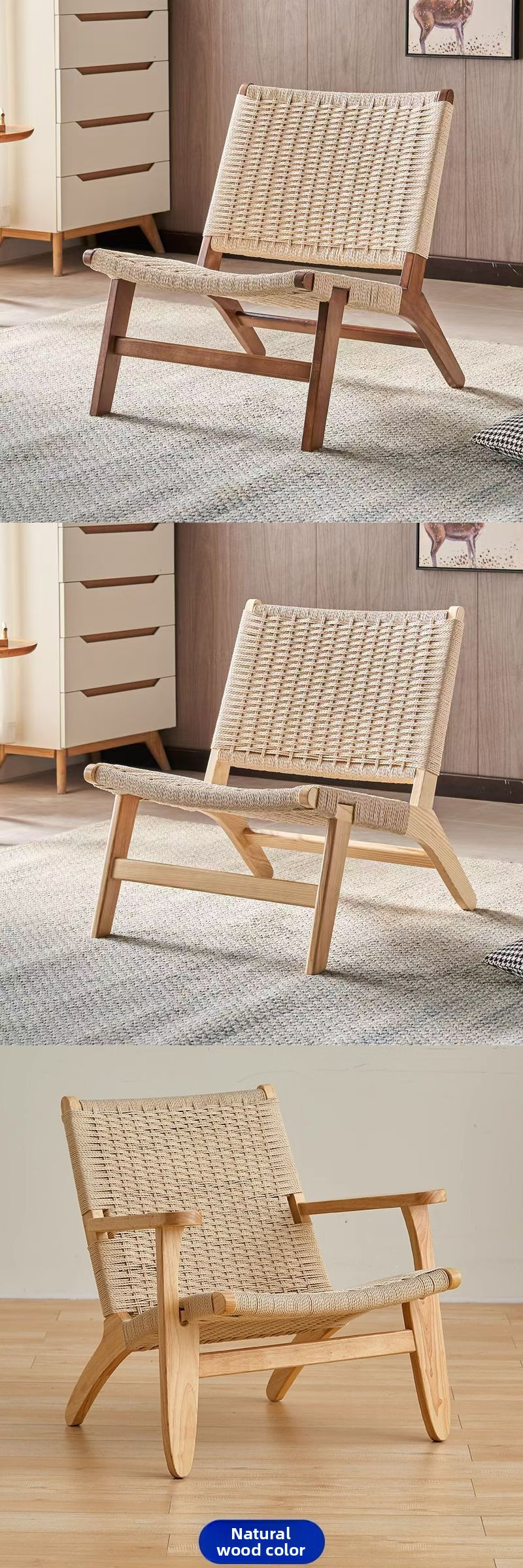 Solid Wood Dining Chair,Solid Wood Table and Chairs,All Wood Dining Chairs Manufacturer Handwoven Living Room Chair In Mid Century Style for Coastal Restaurant and Hotel