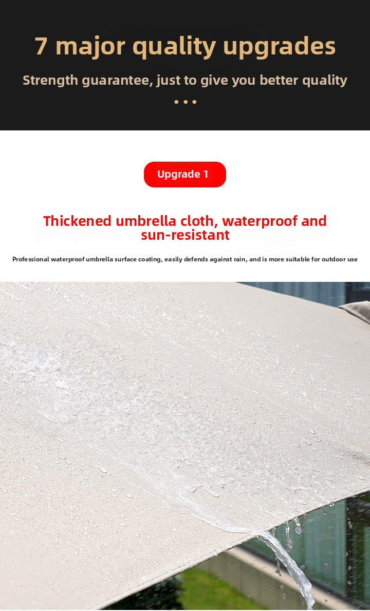 Large Sun Umbrella,Aluminum Metal Umbrella,Outdoor Sun Umbrella Supplier Solar LED Light Waterproof Multifunctional Cantilever Shade for Patio and Garden Umbrella