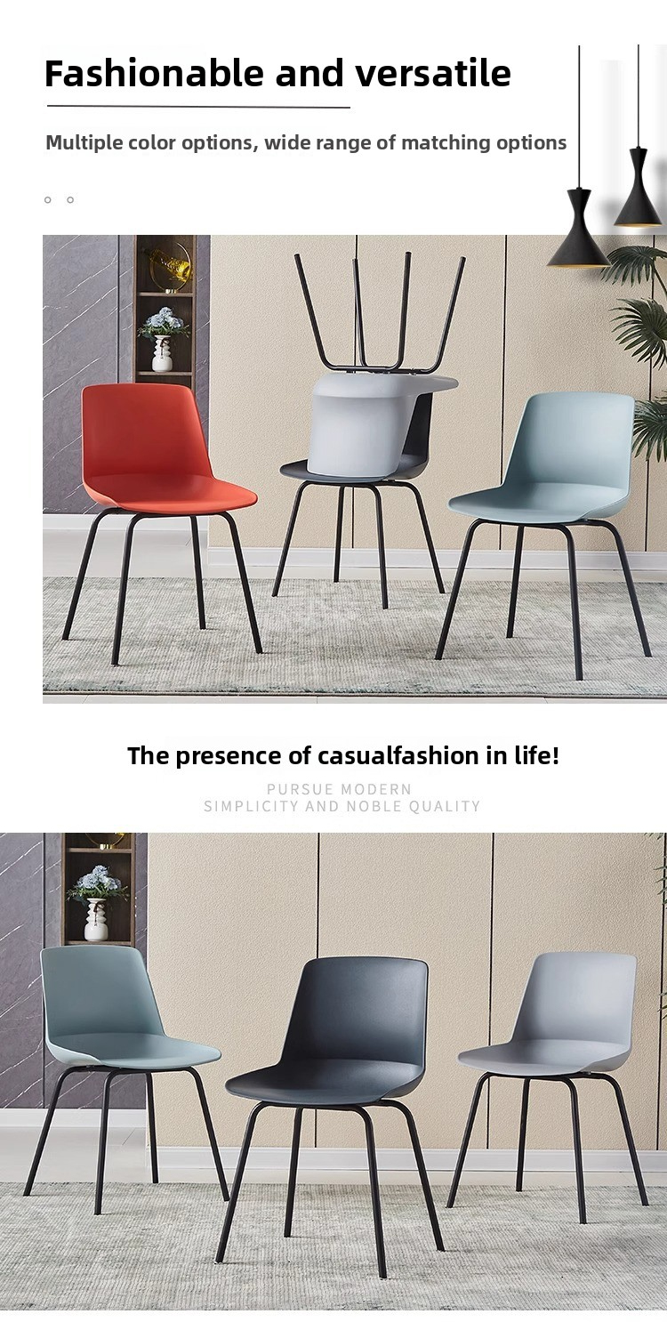 Plastic Dining Chair,Modern Plastic Dining Chairs,Plastic Dining Chairs Set of 4 Supplier Simple Colored Lightweight Plastic Dining Chair With Backrest For Home Restaurant
