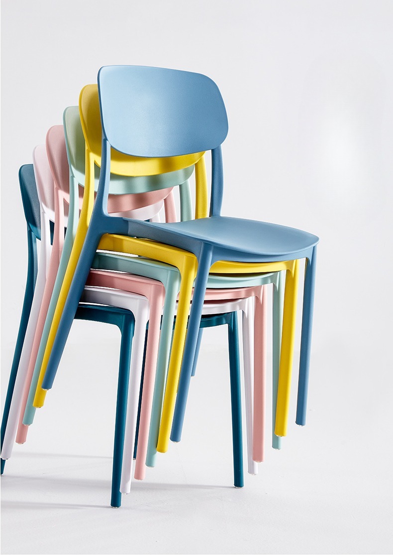 Dining Stools , Plastic Dining Stools , Household Plastic Dining Stools,Supplier Plastic Stackable Dining Chairs Colorful Light Duty Portable Kitchen Cafe Garden High Quality Outdoor Furniture Modern