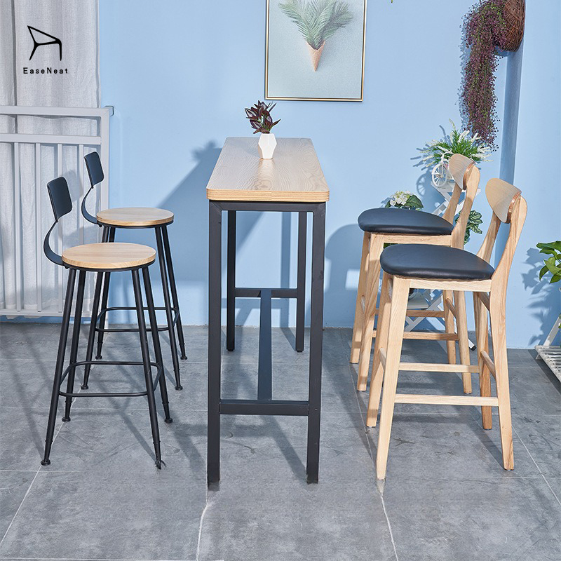 Bar Stool Table and Chair,Kitchen Table with Stools,High Bar Table with Stools EaseNeat High Quality Best-Selling Adjustable Wood Fabric Bar Stool for Cafe Restaurant Hotel Living Room Workshop Bedroom
