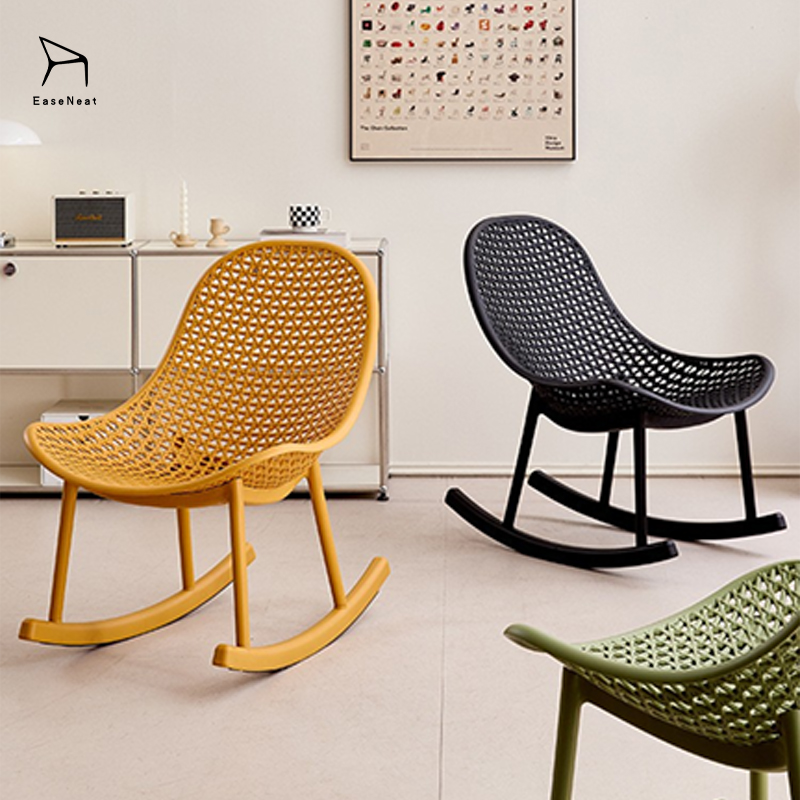 Plastic Rocking Chair,Plastic Resting Chair,Plastic Outdoor Rocking Chair Supplier Simple Modern Living Room Rocking Chair Lightweight for Apartment Terrace Use