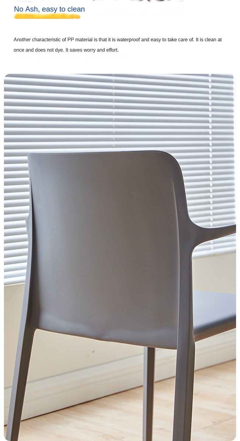 EaseNeat Practical Colored Plastic Dining Chair with Backrest Armrests Simple Style for Restaurant Living Room Outdoor Use,Most Comfortable Dining Chairs , Backrest Most Comfortable Dining Chairs , Plastic Backrest Most Comfortable Dining Chairs