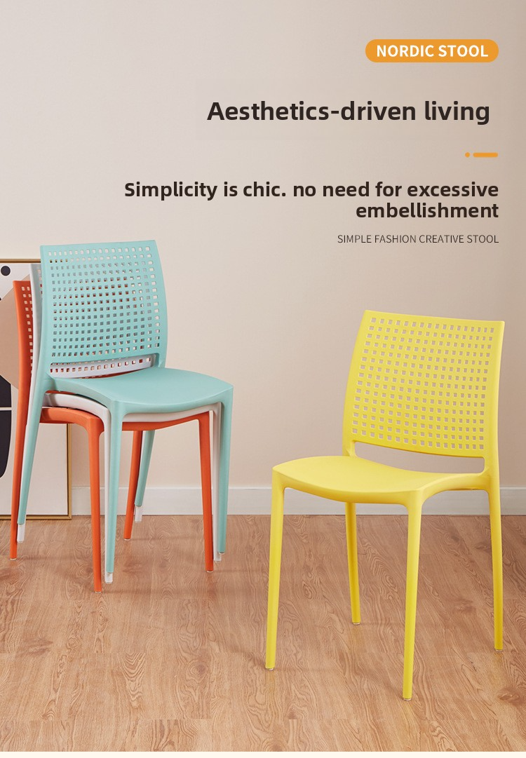 Plastic Dining Chairs,White Plastic Dining Chairs,Plastic Outdoor Dining Chairs Supplier Modern Nordic Style Stackable Hollow Back Indoor Outdoor Use Plastic Dining Chairs