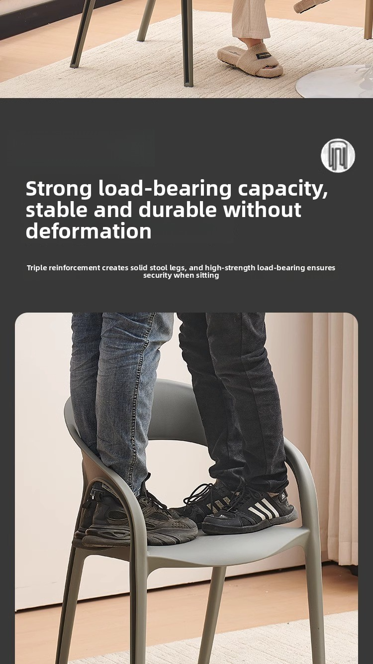 Plastic Dining Chairs,Modern Plastic Dining Chairs,Dining Chairs Set of 4 A thickened construction enhances durability and stability for both home and commercial applications.