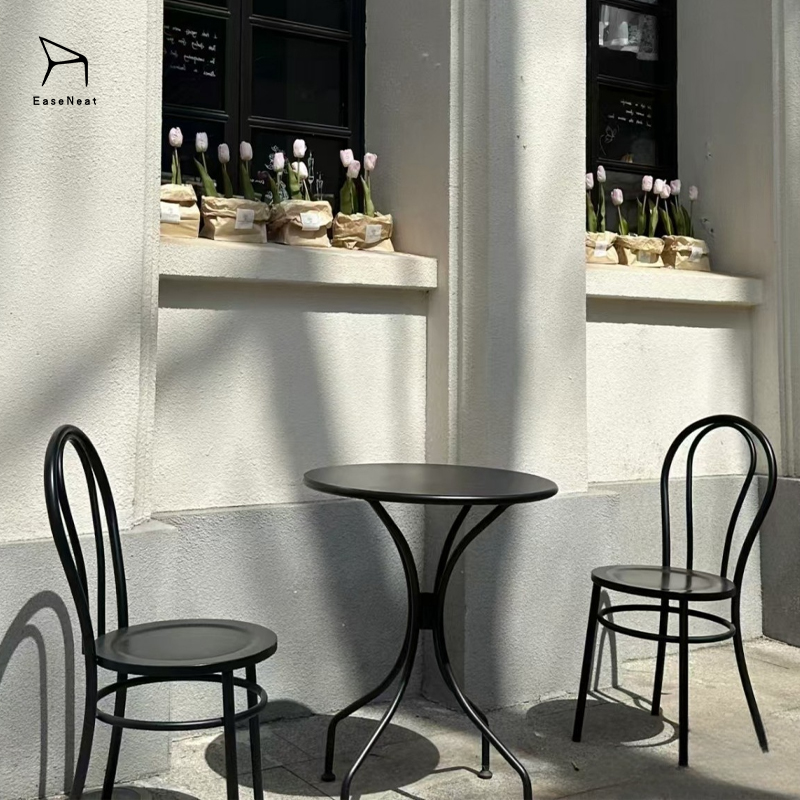 Metal Dining Chairs,Metal Kitchen Chairs,Metal Outdoor Dining Chairs Manufacturer Dining Room Furniture Retro Style Leisure Round Back Metal Luxury Dining Chairs