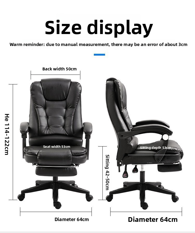 Office Chair,Conference Room Chairs with Wheels,Office Meeting Chairs Wholesale Modern Office Chair Executive Manager Ergonomic Leather Chair With Footrest