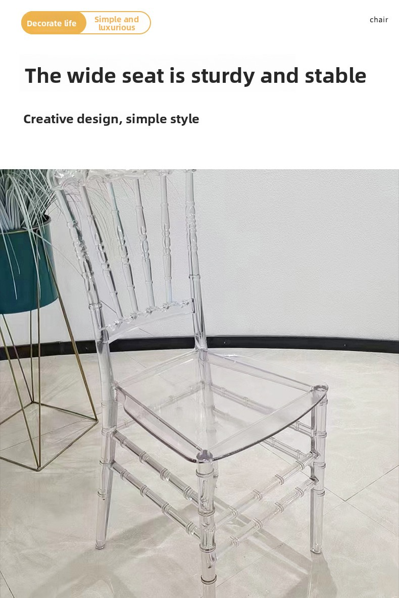 Hotel Chairs,Hotel Chairs for Sale,Hotel Bar Chairs Best Selling Transparent Tiffany Hotel Chairs Portable Plastic for Outdoor Living Room Usage for Wedding Banquets Wholesale