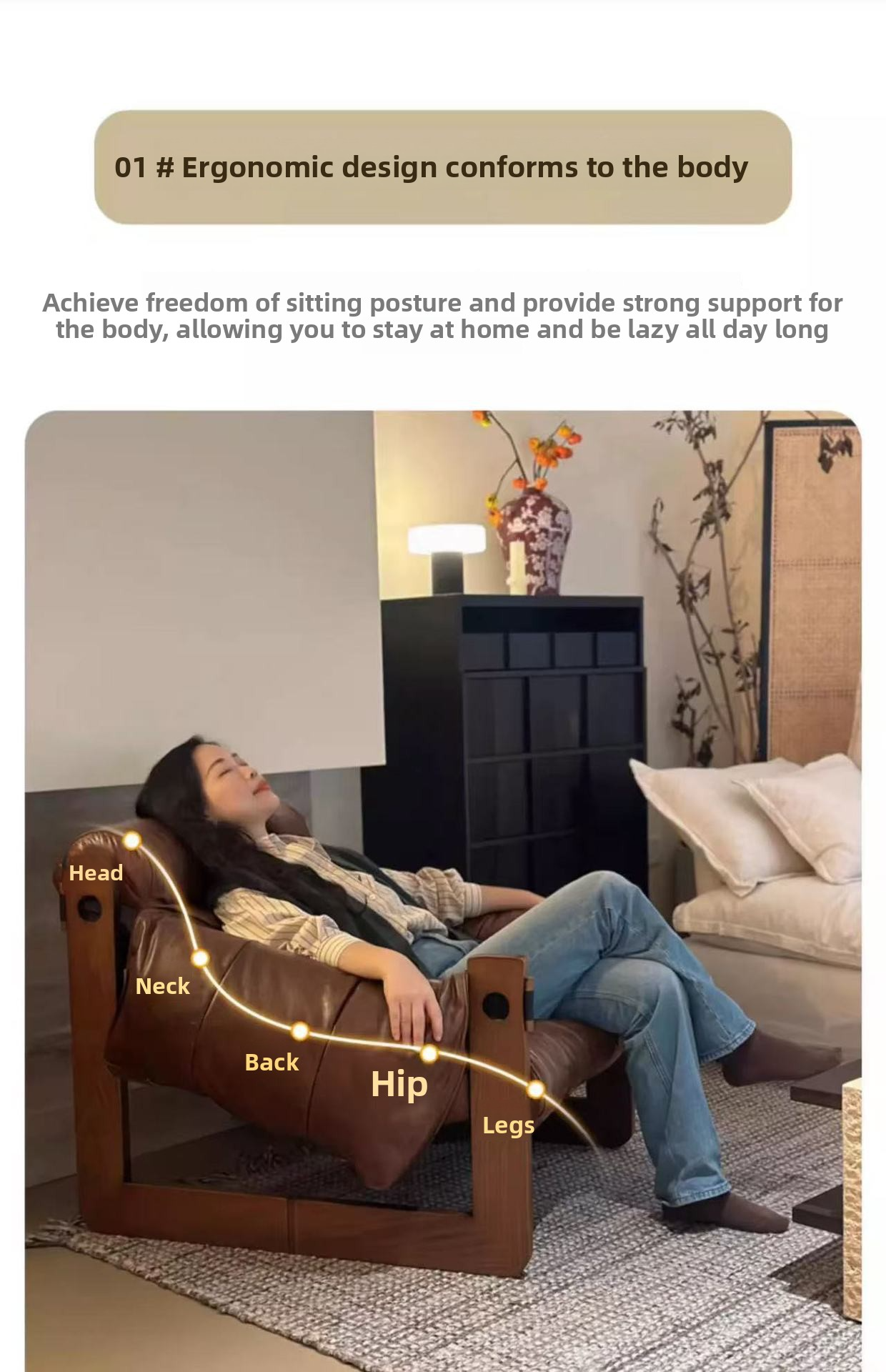 Leather Sofa,Deep Seat Leather Sofa,Black Leather Furniture EaseNeat Luxury Modern Retro Medieval Living Room Chairs Armchair Single Sofa Chair Leisure Lazy Chair Lounge Bedroom Villa