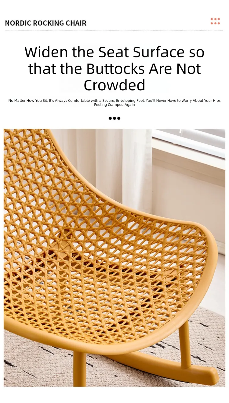 Plastic Rocking Chair,Plastic Resting Chair,Plastic Outdoor Rocking Chair Supplier Plastic Rocking Lounger Chair for Living Room Balcony With Weather Resistant Frame