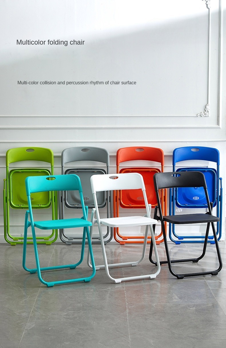 Wholesale Lightweight Thickened Plastic Dining Chairs Modern Metal Outdoor Furniture Foldable and Stackable for Home Use,Exhibition Chair , Folding Exhibition Chair , Thickened Folding Exhibition Chair