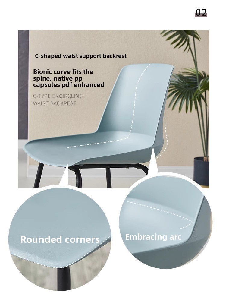 Plastic Dining Chair,Modern Plastic Dining Chairs,Plastic Dining Chairs Set of 4 EaseNeat Nordic Style Stackable Plastic Dining Chair Metal Frame With Backrest For Home Cafe