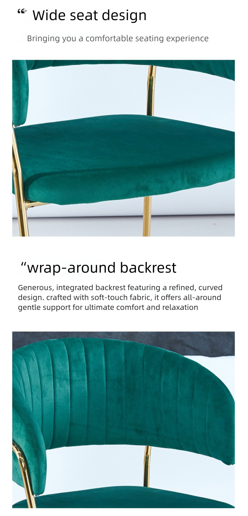 Velvet Dining Chair,Velvet Dining Chairs Set of 6,Green Velvet Chairs Dining EaseNeat Light Luxury Multi Color Dining Chair Metal Frame For Restaurant Kitchen Home Furniture