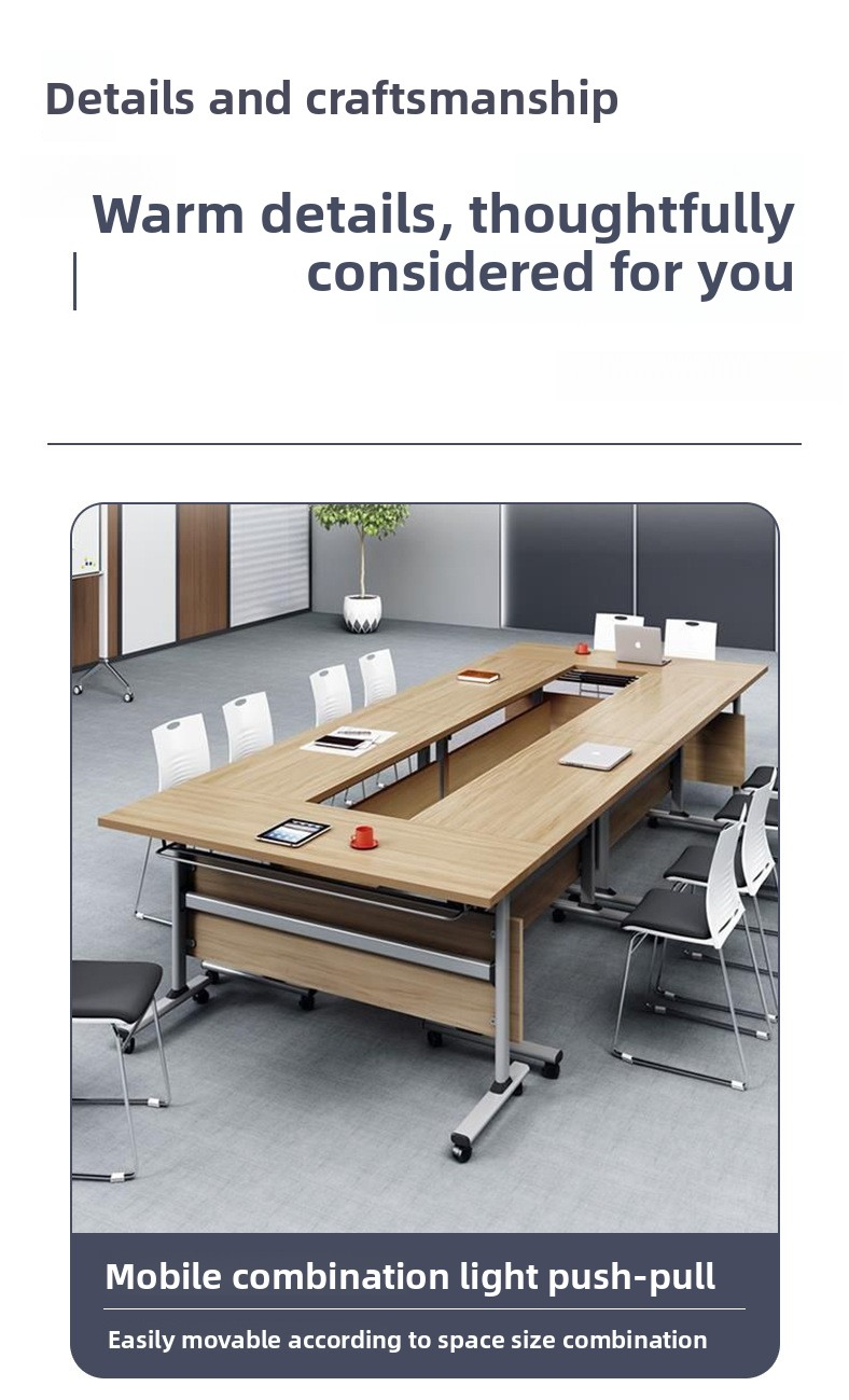 Office Table,White Conference Table,Buy Office Desk Wholesale Factory Direct Selling Foldable Conference Table with Wheels Removable for Home Office Table Furniture Use Modern