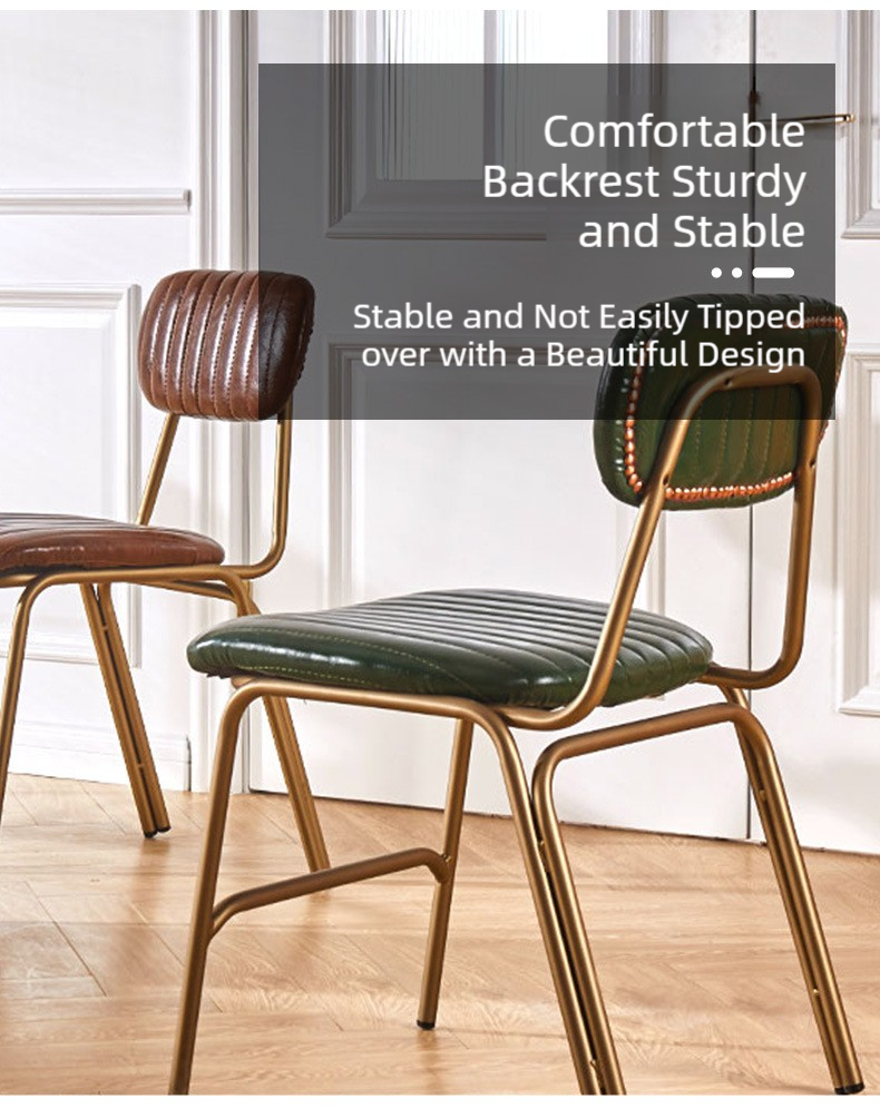 Leather Dining Chair,Grey Faux Leather Dining Chairs,Leather Restaurant Chairs Supplier Italian Minimalism Dining Chair With Soft Pu Leather and Metal Legs for Coffee Shop