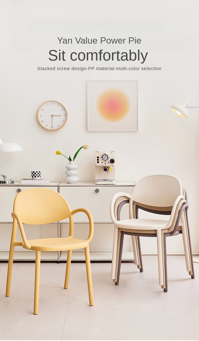 Chair with Plastic Cover,Patio Chair Plastic,Modern Chair Plastic,Modern Thickened Plastic Dining Chair Stackable Home Furniture for Home and Mall Use Wholesalers Armchairs