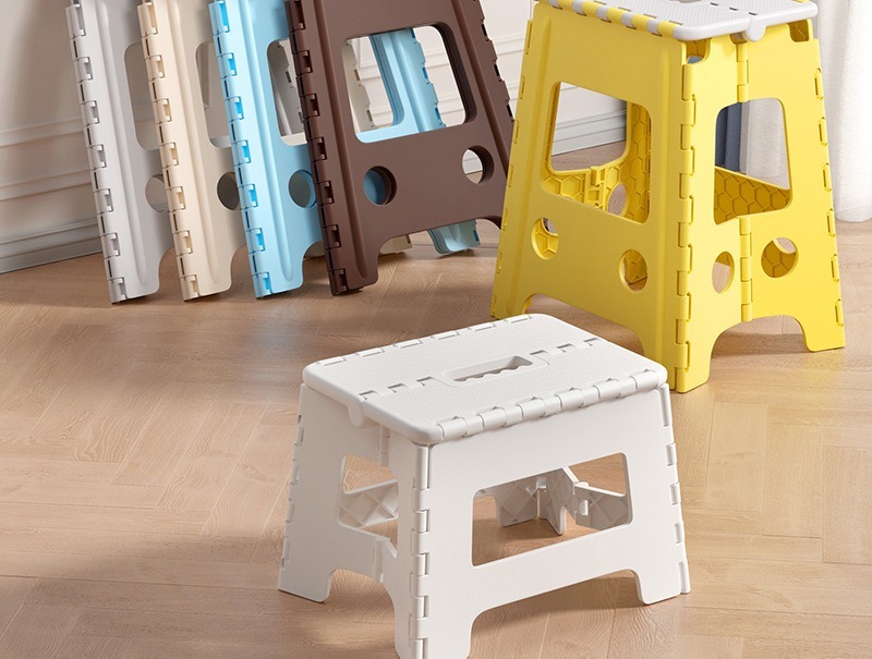 Fold out Stool,Outdoor Folding Stool,Folding Travel Stool,Convenient Outdoor Folding Plastic Stool for School Apartment Use Modern Flexible Telescopic Stackable Workshops Farmhouses