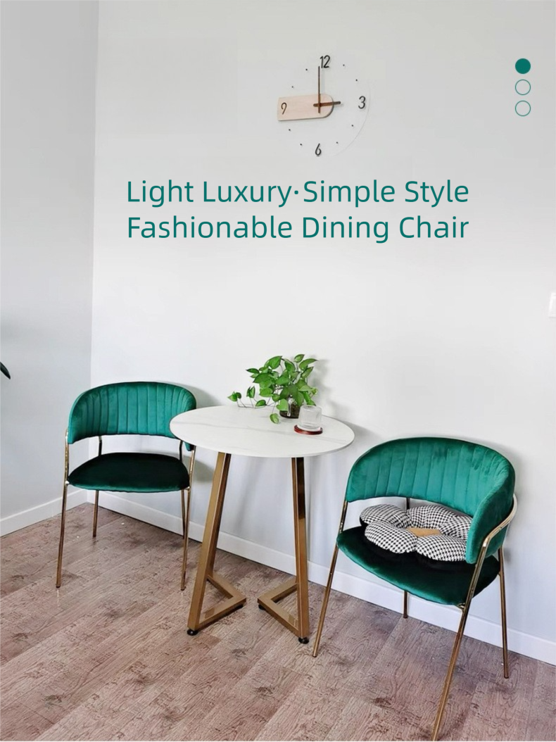 Velvet Dining Chair,Velvet Dining Chairs Set of 6,Green Velvet Chairs Dining Supplier Nordic Leisure Dining Chair With Armrest Backrest Metal Frame For Beauty Salon Home Use