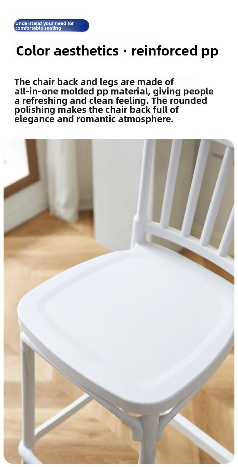 Plastic Bar Chairs,Plastic Counter Stools,Plastic Outdoor Bar Stools EaseNeat Low Priced Modern Plastic bar Chairs Stackable Black Cross Backed High Stools Counter for Dining Room Living Room Hotel