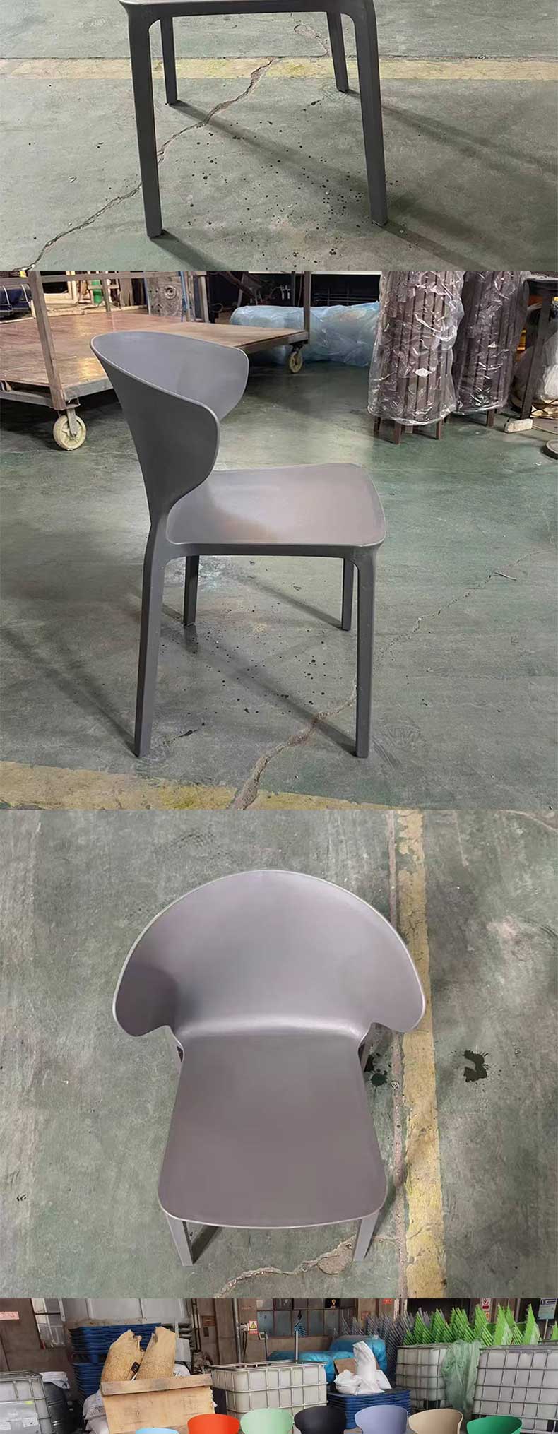 EaseNeat Modern Design Plastic Dining Chairs Colored Stackable Furniture for Living Rooms and Home Use,Outdoor Dining Chairs , Plastic Outdoor Dining Chairs , Simple Plastic Outdoor Dining Chairs