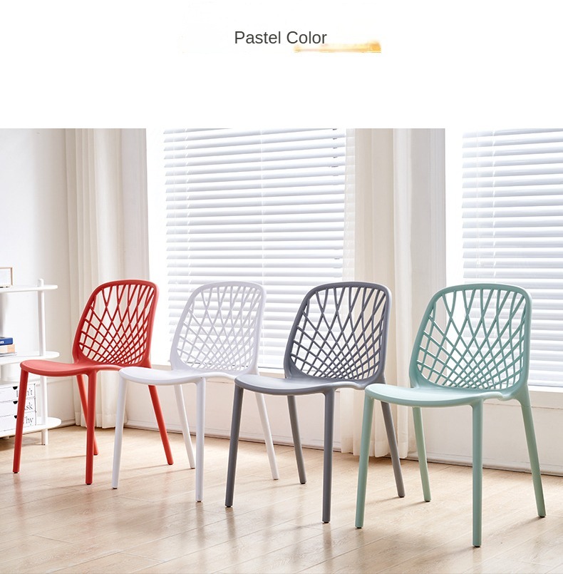 EaseNeat Modern Simple Design Color Stackable Plastic Dining Chairs for Restaurant Kitchen Cafe Hotel Family,Cheap Dining Chairs , Home Use Cheap Dining Chairs , Modern Home Use Cheap Dining Chairs
