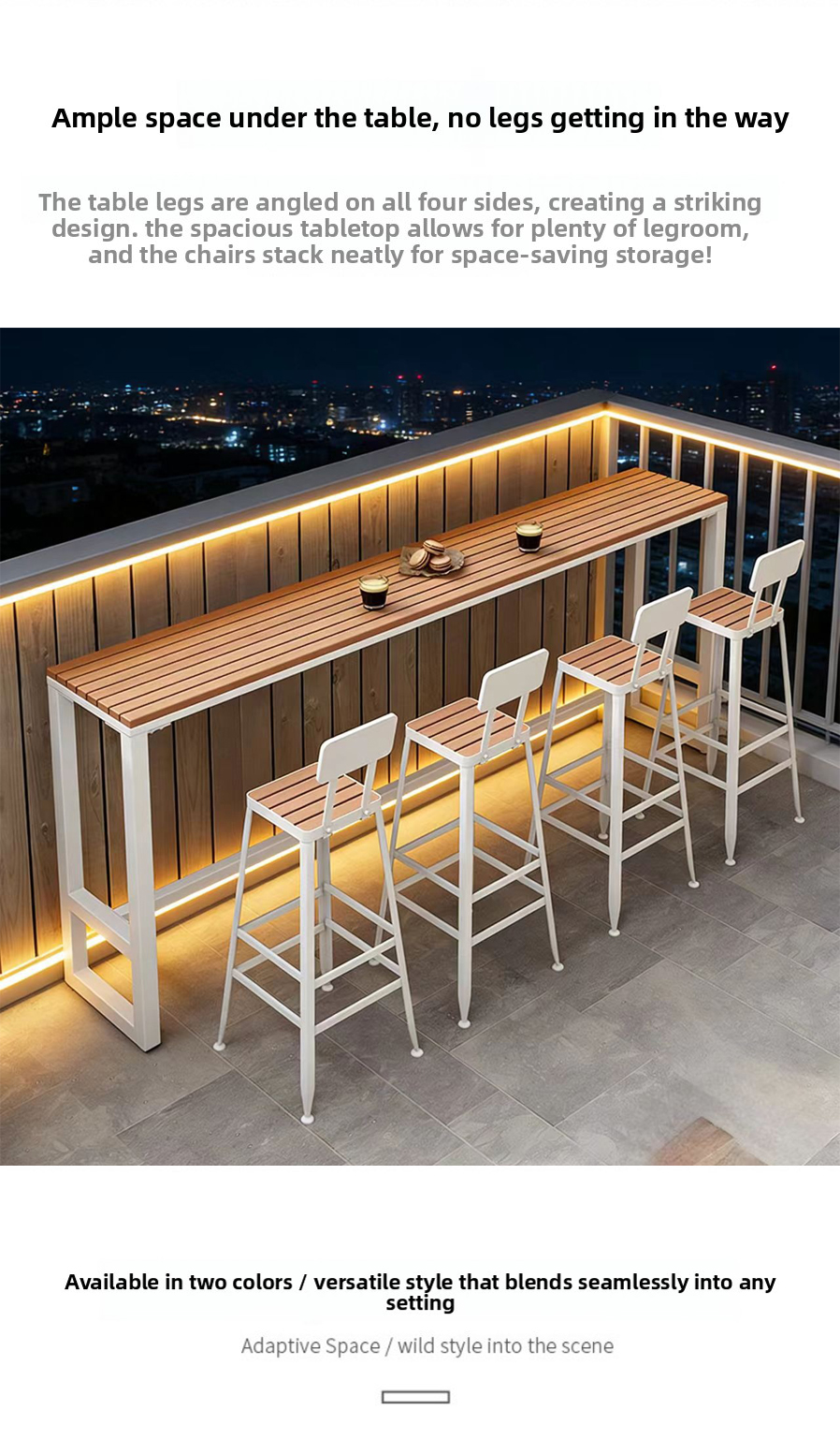 Bar Stool Table and Chair,Kitchen Table with Stools,High Bar Table with Stools Supplier Waterproof Metal High Bar Stool Set with Long Table for Patio Balcony Outdoor Table and Chair