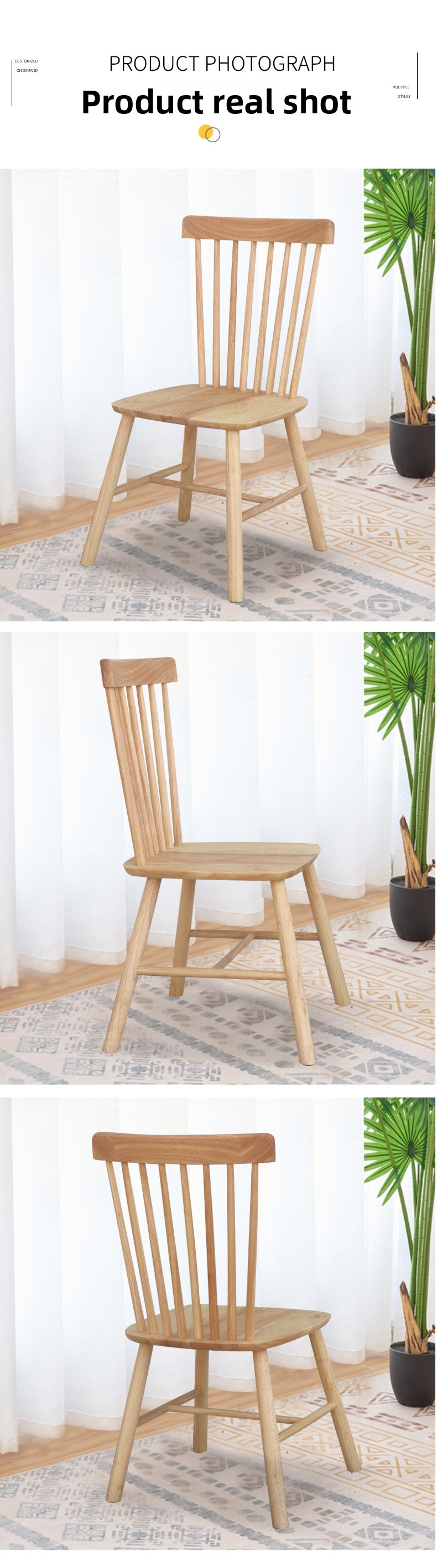 Solid Wood Dining Chair,Solid Wood Table and Chairs,All Wood Dining Chairs Supplier Modern Minimalist Solid Wood Dining Chair With Waterproof Design For Home Kitchen