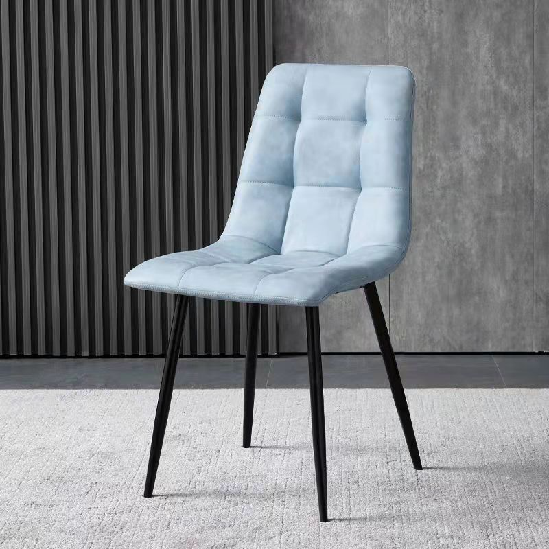 Metal Dining Room Chair,Leather and Metal Chair,Soft Seat