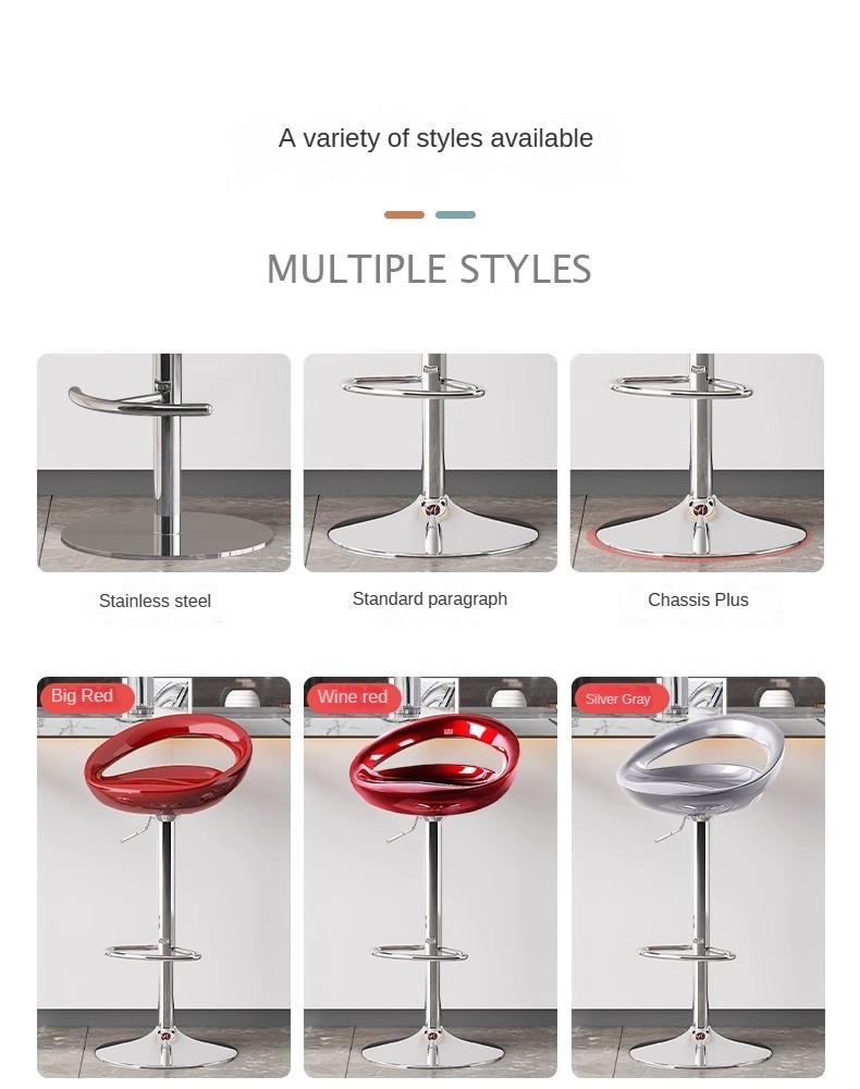 Modern Rotatable High Leg Stool Lightweight Plastic With Spray Adhesive Cotton For Restaurant Counter,comfortable counter stools , High comfortable counter stools , High Comfortable Counter Stools Leg