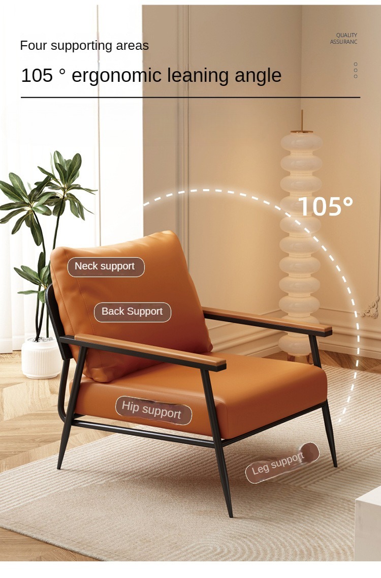 Sofa Chair , Single Sofa Chair , Nordic Minimalist Single Sofa Chair,Versatile Single Sofa Chair Nordic Design Metal Frame For Home Hotel Commercial Use