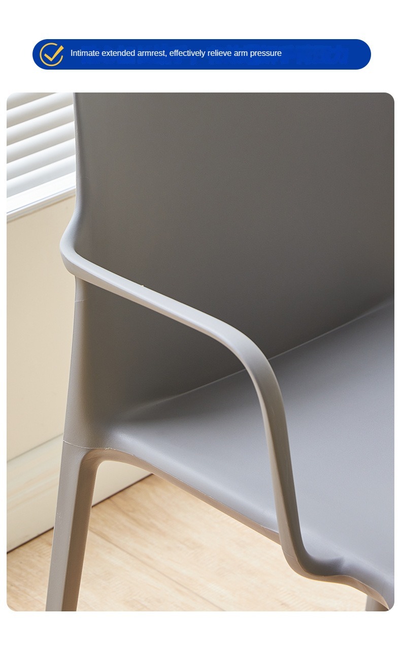 Modern Nordic Simple Style Plastic Dining Chair Hotel and Cafe Commercial Restaurant Milk Tea Shop Can Be Stacked Home Chair,Most Comfortable Dining Chairs , Backrest Most Comfortable Dining Chairs , Plastic Backrest Most Comfortable Dining Chairs