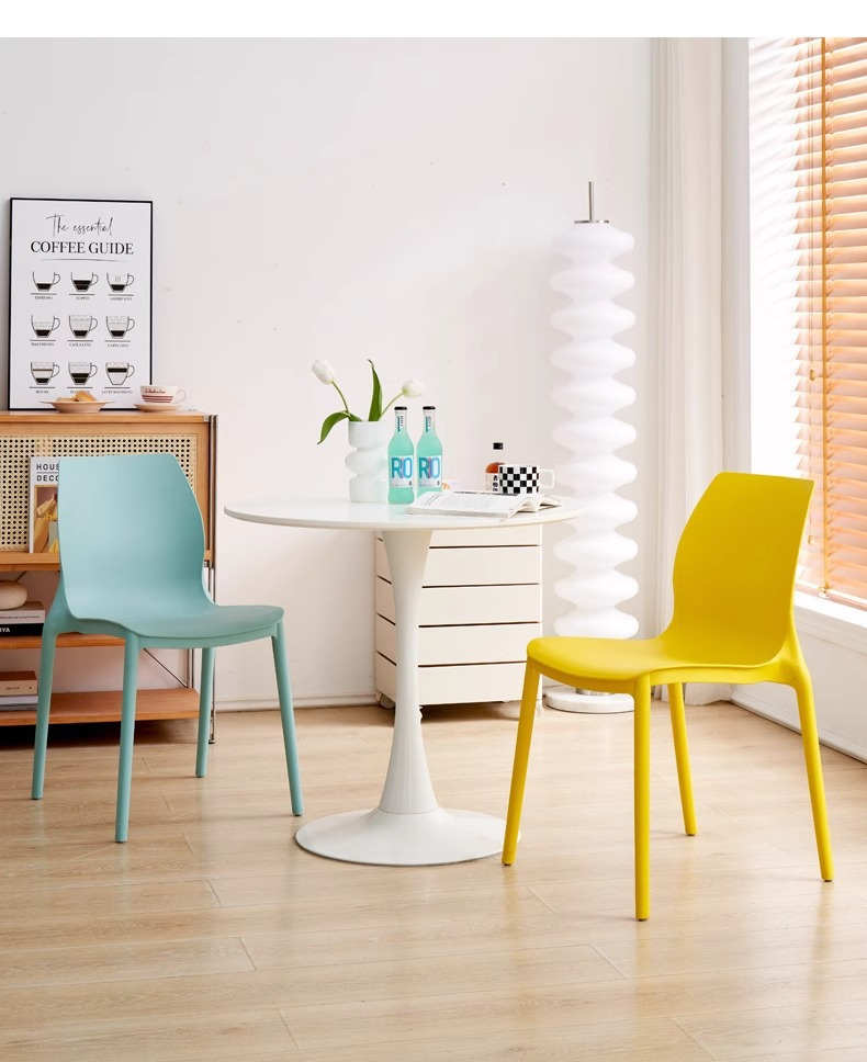 Plastic Chair , Thick Plastic Chair , Home Thick Plastic Chair,Supplier Thickened Plastic Dining Chairs With Stackable Backrests and Armchairs Are Modern for Dining Garden and Outdoor Use