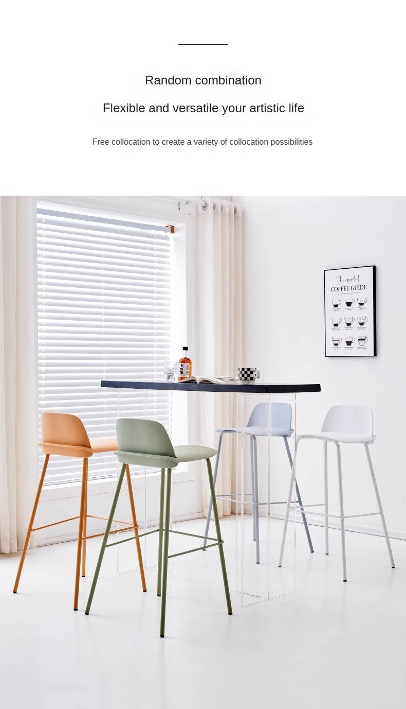 It is suitable for various occasions, including living rooms, bars, hotels, and restaurants.Luxury Bar Stools , Plastic Luxury Bar Stools, High Plastic Luxury Bar Stools