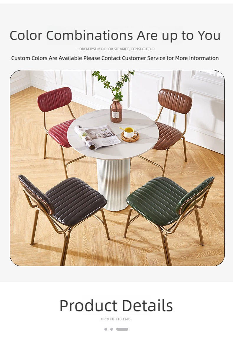 Leather Dining Chair,Grey Faux Leather Dining Chairs,Leather Restaurant Chairs Supplier Italian Minimalism Dining Chair With Soft Pu Leather and Metal Legs for Coffee Shop