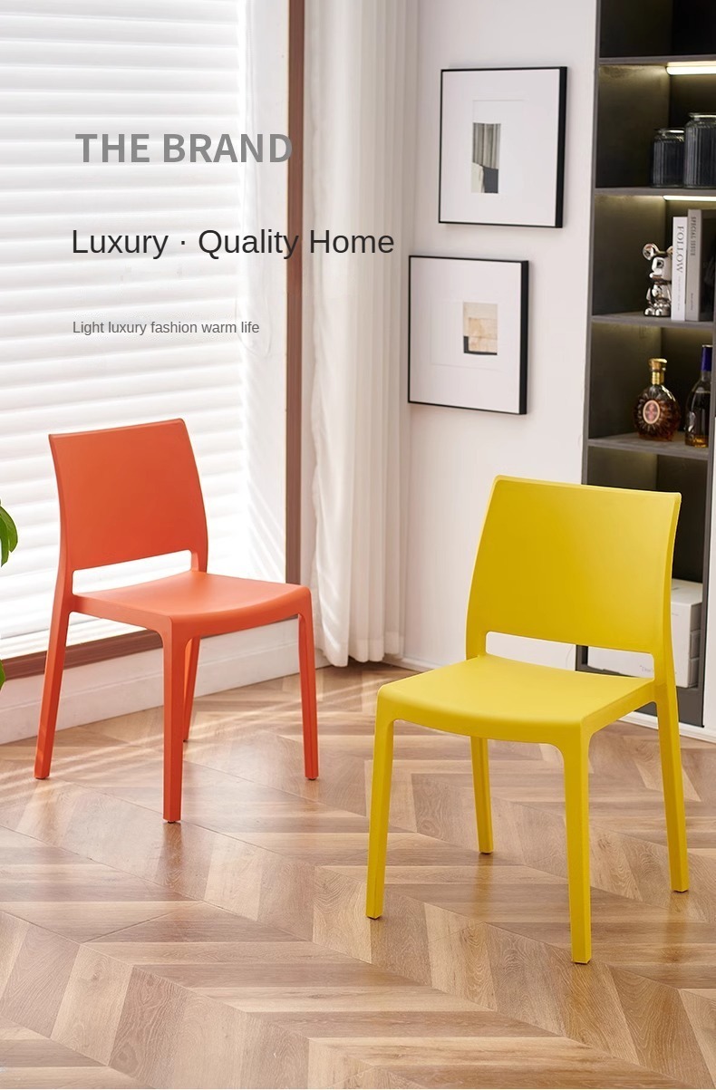 Black Kitchen Chairs , Thick Plastic Black Kitchen Chairs , Outdoor Thick Plastic Black Kitchen Chairs,Modern Minimalist Plastic Chair With 48x47x80cm Size Suitable For Outdoor Kitchen Garden Restaurant