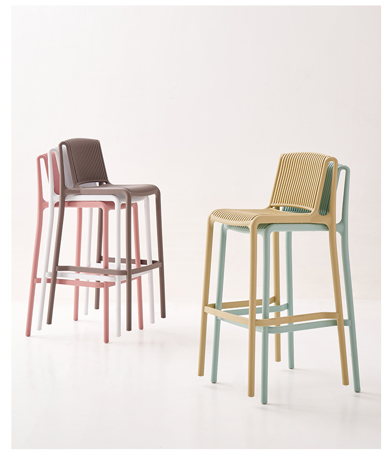 Manufacturer Modern Design Hot Sell Kitchen Counter bar Stool Sports Club bar Chair Colored Plastic High bar Chair,White Counter Stools , Plastic White Counter Stools , Simple Plastic White Counter Stools