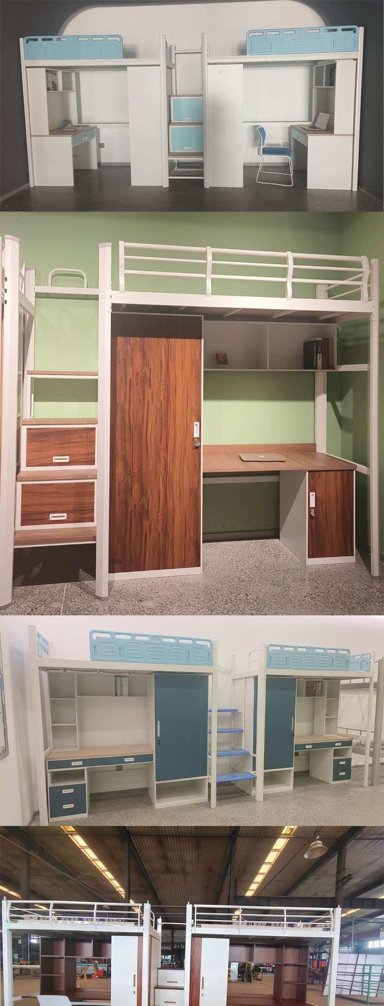 Bunk Bed,Big Lots Bunk Beds,Best Bunk Beds for Adults Supplier School Furniture Dormitory Bed Metal Bunk Bed Adult Student Loft Bed with Desk