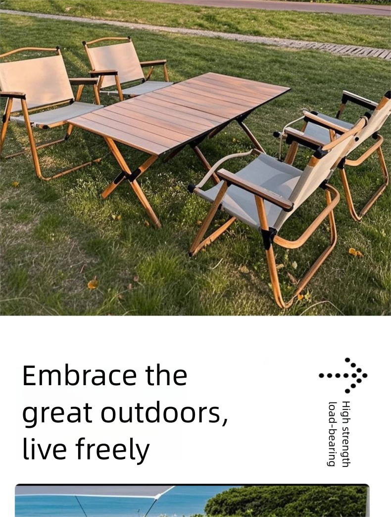 Folding Chair,Modern Folding Chairs,Compact Beach Chair EaseNeat Hot Selling Oxford Cloth Portable Metal Folding Table and Chair Set for Outdoor Beach Fishing Camping Villa