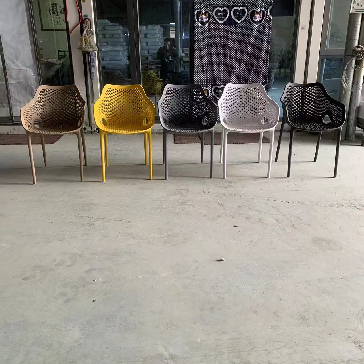 Supplier Portable Modern Plastic Dining Chair with Backrest and Armrests Suitable for Indoor Outdoor Cafe Restaurant Home Garden,Modern Dining Chairs , Backrest Modern Dining Chairs , Comfortable Backrest Modern Dining Chairs