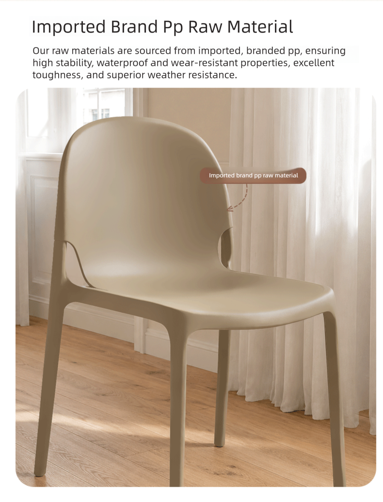 Plastic Dining Chair,Modern Plastic Dining Chairs,Plastic Dining Chairs Set of 4 EaseNeat Waterproof PP Stackable Dining Chair Solid Material Eco Friendly for Wedding Restaurant